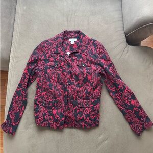Charter Club Black and Red Jean Jacket